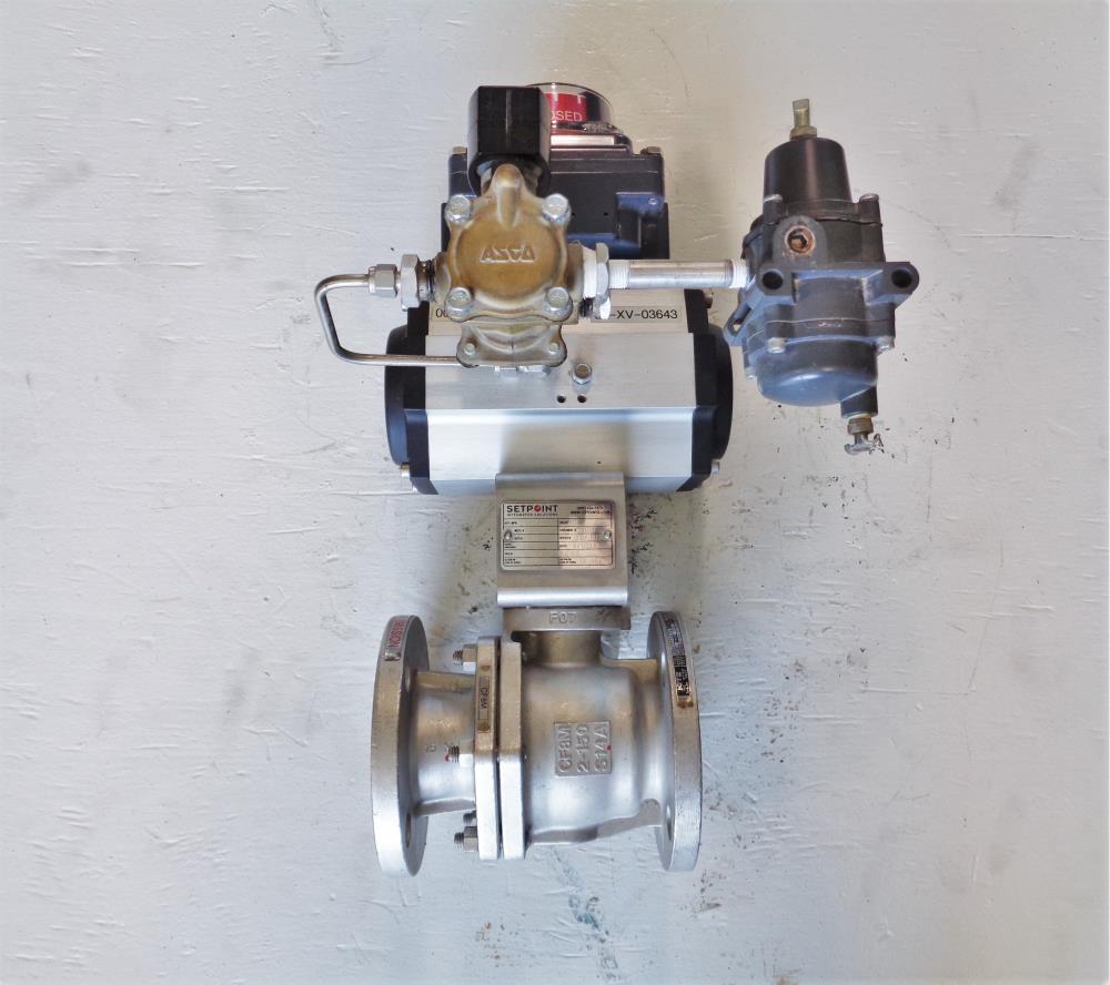 Kitz 2" 150# CF8M 2-Piece Ball Valve, Fig# 150UTDZM-FS with Rotork Actuator